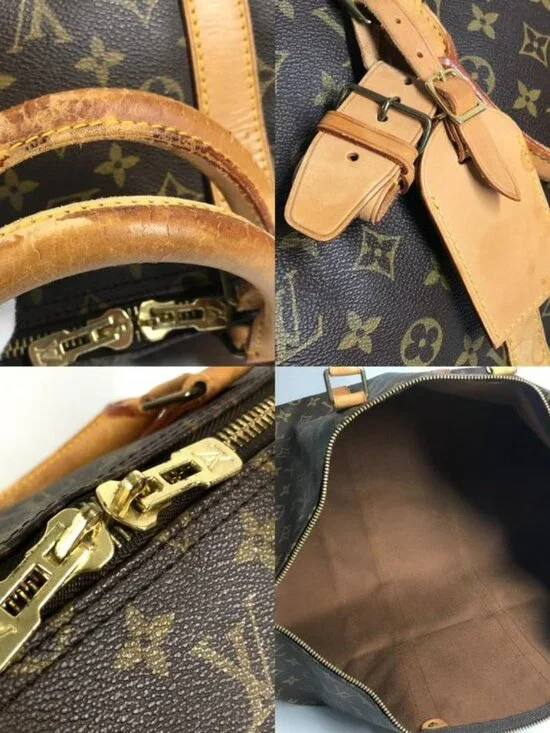 Louis Vuitton Boston Bag Keepall 55 Monogram Canvas Brown - Picture 8 of 9